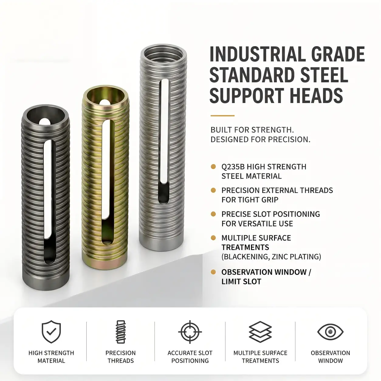 Steel Prop Threaded Sleeves with Nuts & Pins