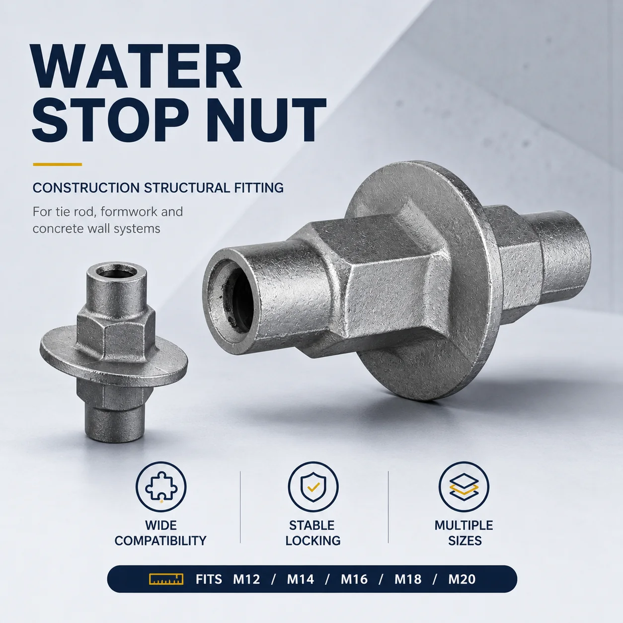 Water Stop Nuts / Tie Rod Stop Nuts