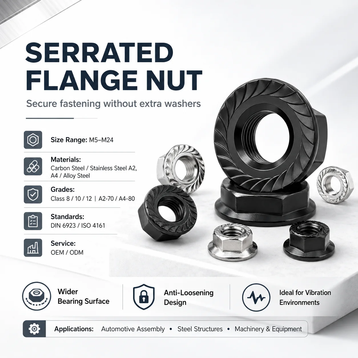 Flange Nuts / Serrated Flange Nuts