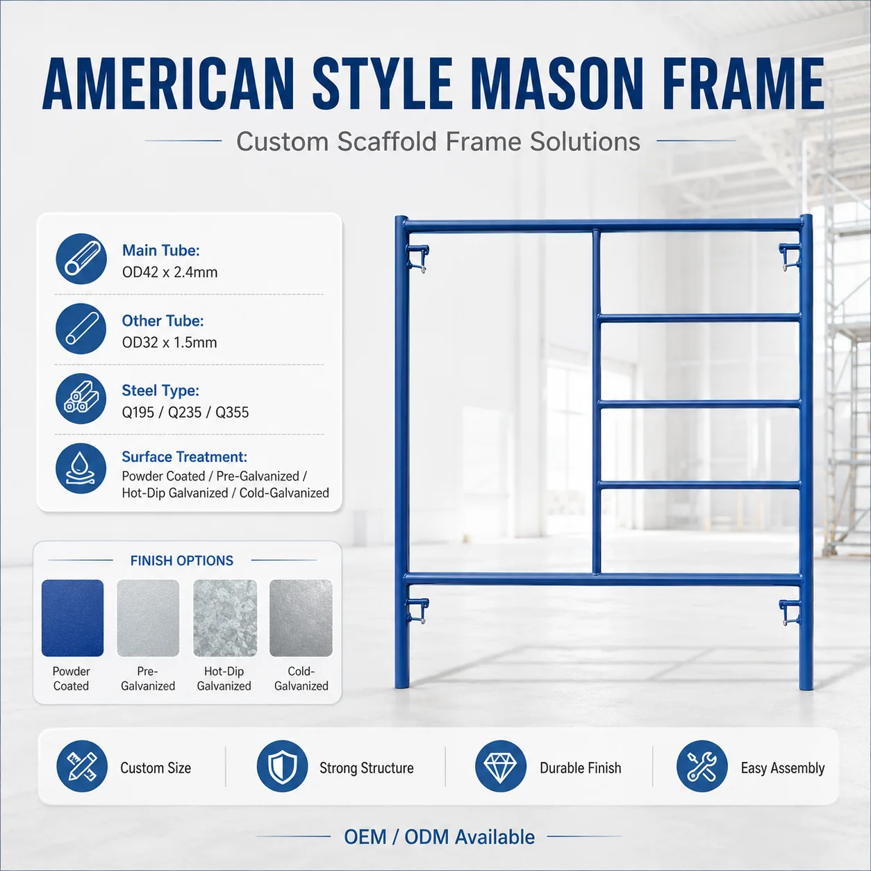 American style mason frame