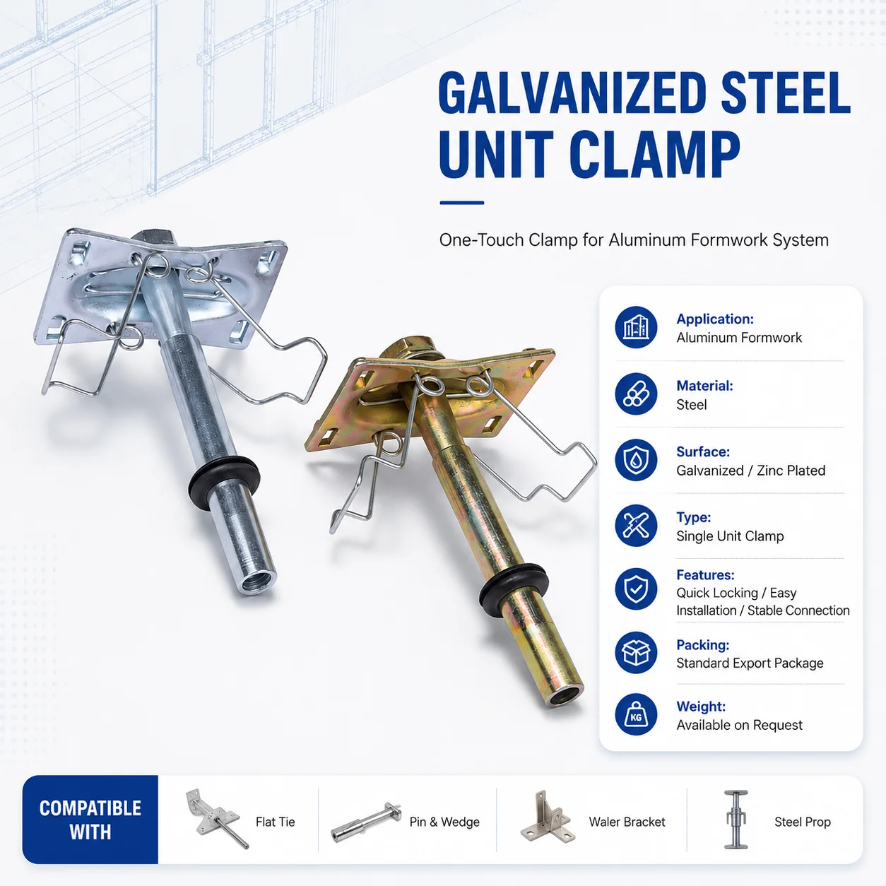 Galvanized Steel Unit Clamp